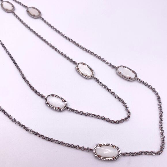 Kendra Scott Mother Of Pearl Extra Large Necklace 36” - Picture 5 of 6